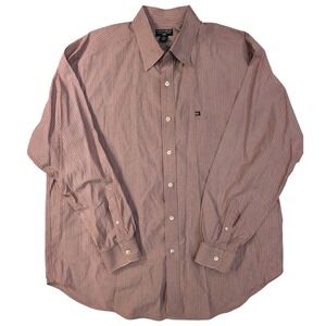 Polo Ralph Lauren Jeans Co. Red White Striped Button Up L/S Shirt Men's Size XL